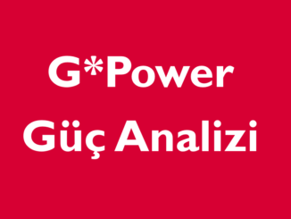 g*power güç analizi