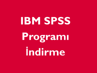 IBM SPSS Programı indirme